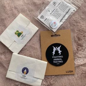 Lush Cosmetics Rare Vintage Staff exclusive Patches/Pins